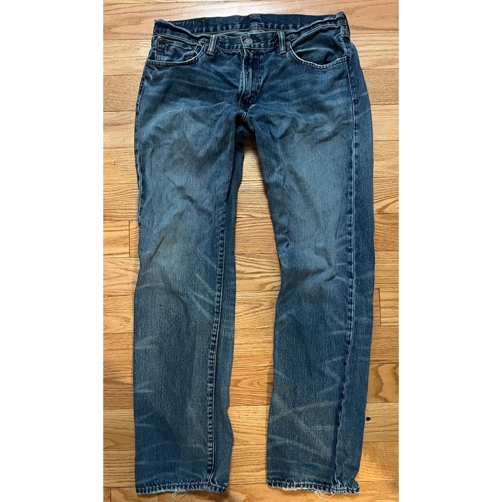 Polo Ralph Lauren Classic 867 Jeans Mens 34x34 Blue Denim Straight Leg Cotton